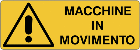 Macchine in movimento - UNI 7010 in Adesivo Resistente, Pannello in Forex, Pannello In Alluminio o in Plexiglas