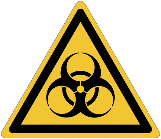 "Rischio biologico" - CARTELLO SEGNALETICO TRIANGOLO ISO 7010 - Adesivo Extra Resistente, Pannello in Forex, Pannello In Alluminio
