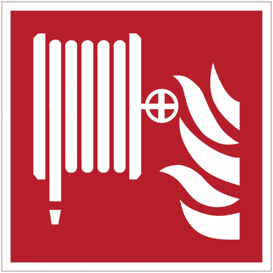 Cartelli antincendio - Rubinetto di incendio armato - CARTELLO SEGNALETICO QUADRATO ISO 7010 - Rischio di schiacciamento, rulli dentati - Adesivo Extra Resistente, Pannello in Forex, Pannello In Alluminio