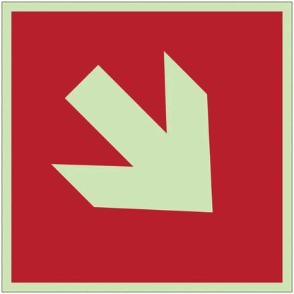Cartelli antincendio - Freccia direzionale 45° - con pittogramma e testo - CARTELLO SEGNALETICO QUADRATO ISO 7010 - Rischio di schiacciamento, rulli dentati - Adesivo Extra Resistente, Pannello in Forex, Pannello In Alluminio