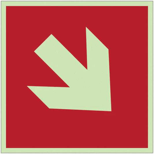 Cartelli antincendio - Freccia direzionale 45° - con pittogramma e testo - CARTELLO SEGNALETICO QUADRATO ISO 7010 - Rischio di schiacciamento, rulli dentati - Adesivo Extra Resistente, Pannello in Forex, Pannello In Alluminio