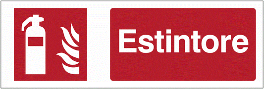 Estintore - CARTELLO SEGNALETICO UNI 7010 in Adesivo Resistente, Pannello in Forex, Pannello In Alluminio o in Plexiglas
