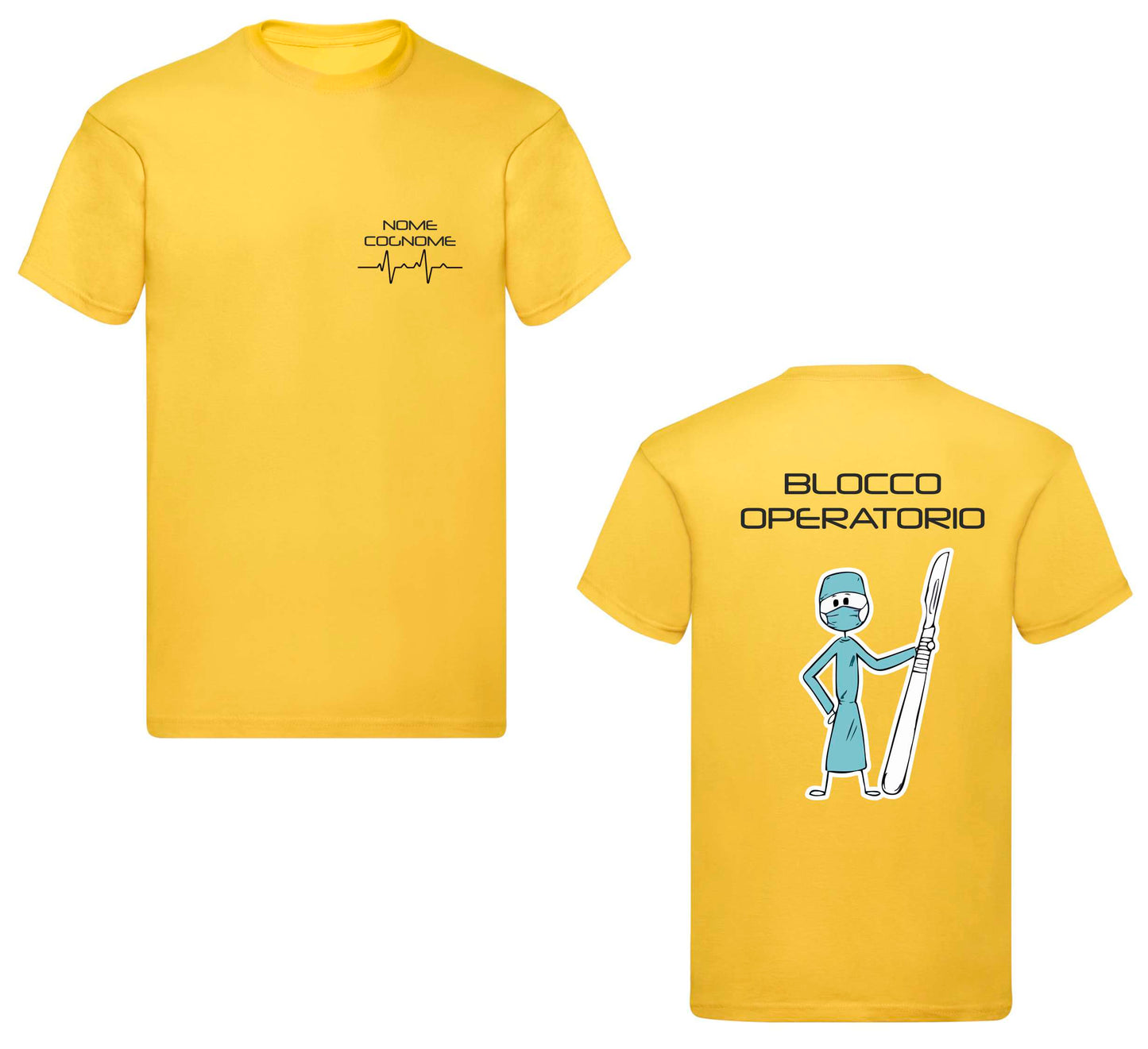 T-Shirt Uomo o Donna Cotone Basic Super vestibilità Top qualità - Sala Operatoria - Personalizzata con Nome