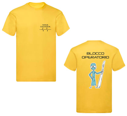 T-Shirt Uomo o Donna Cotone Basic Super vestibilità Top qualità - Sala Operatoria - Personalizzata con Nome