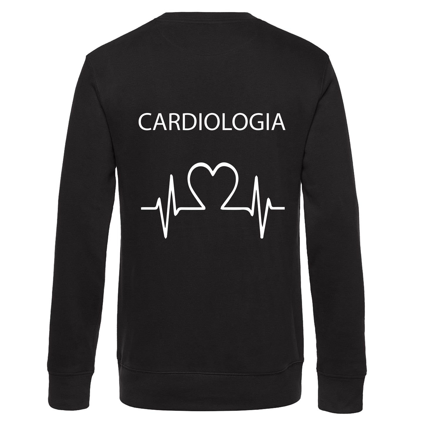 Felpa Girocollo Uomo o Donna Cotone Basic Super vestibilità Top qualità - Cardiologia - Personalizzata con Nome