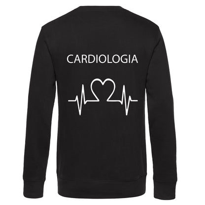 Felpa Girocollo Uomo o Donna Cotone Basic Super vestibilità Top qualità - Cardiologia - Personalizzata con Nome