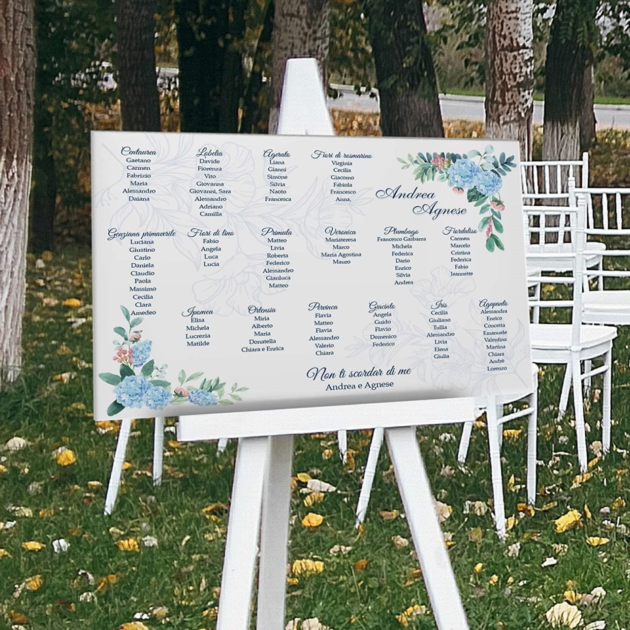 TABLEAU DE MARIAGE IN VARI MATERIALI (PLEXIGLASS) CON STAMPA U.V. AD ALTISSIMA QUALITÁ - PEONIE BIANCHE - completamente PERSONALIZZABILE